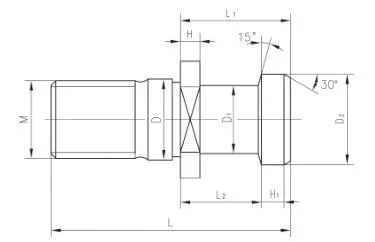 ISO DIN 7388-2 Type B Retention Knob Pull Stud