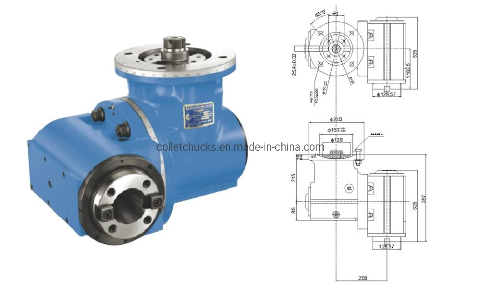 Right Angle Milling Head Kf-A90 90 Degree Deep Boring Head Horizontal Right Angle Head Milling Head